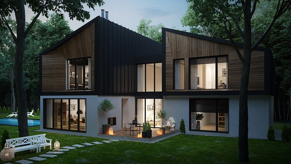 Mẫu nhà tiền chế 2 tầng 5x20 kinh doanh