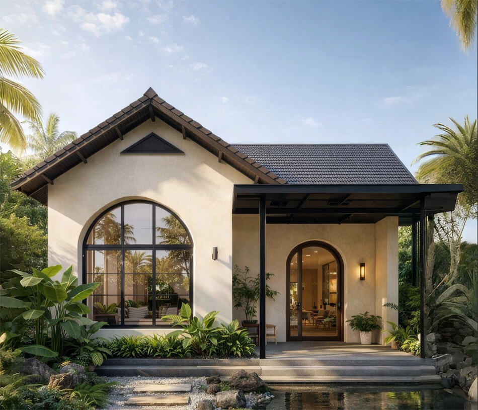 Nhà vườn Indochine 1 tầng