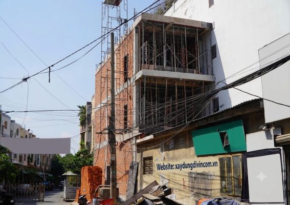 Thi công tầng hầm nhà phố tại Hòa Cường