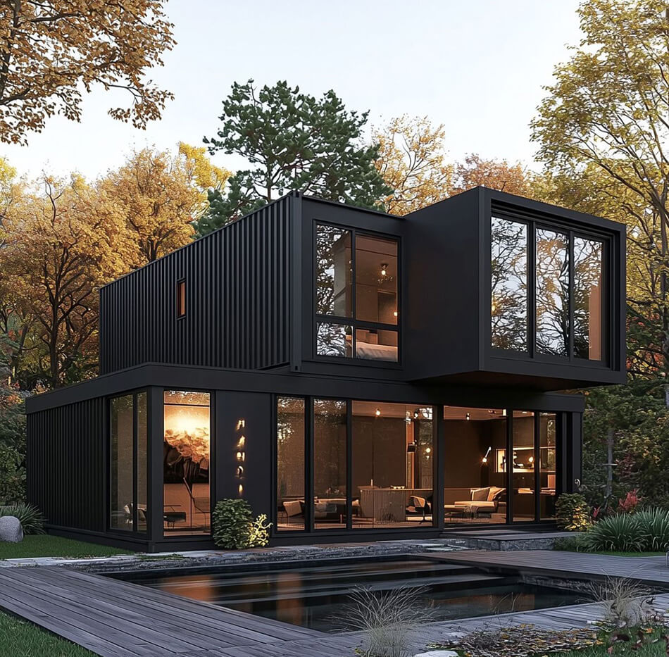 ưu điểm mẫu nhà tiền chế 2 tầng 5x20