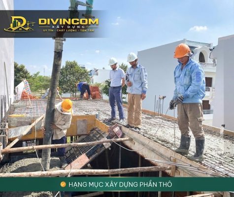 Hạng mục xây dựng phần thô trong xây nhà trọn gói
