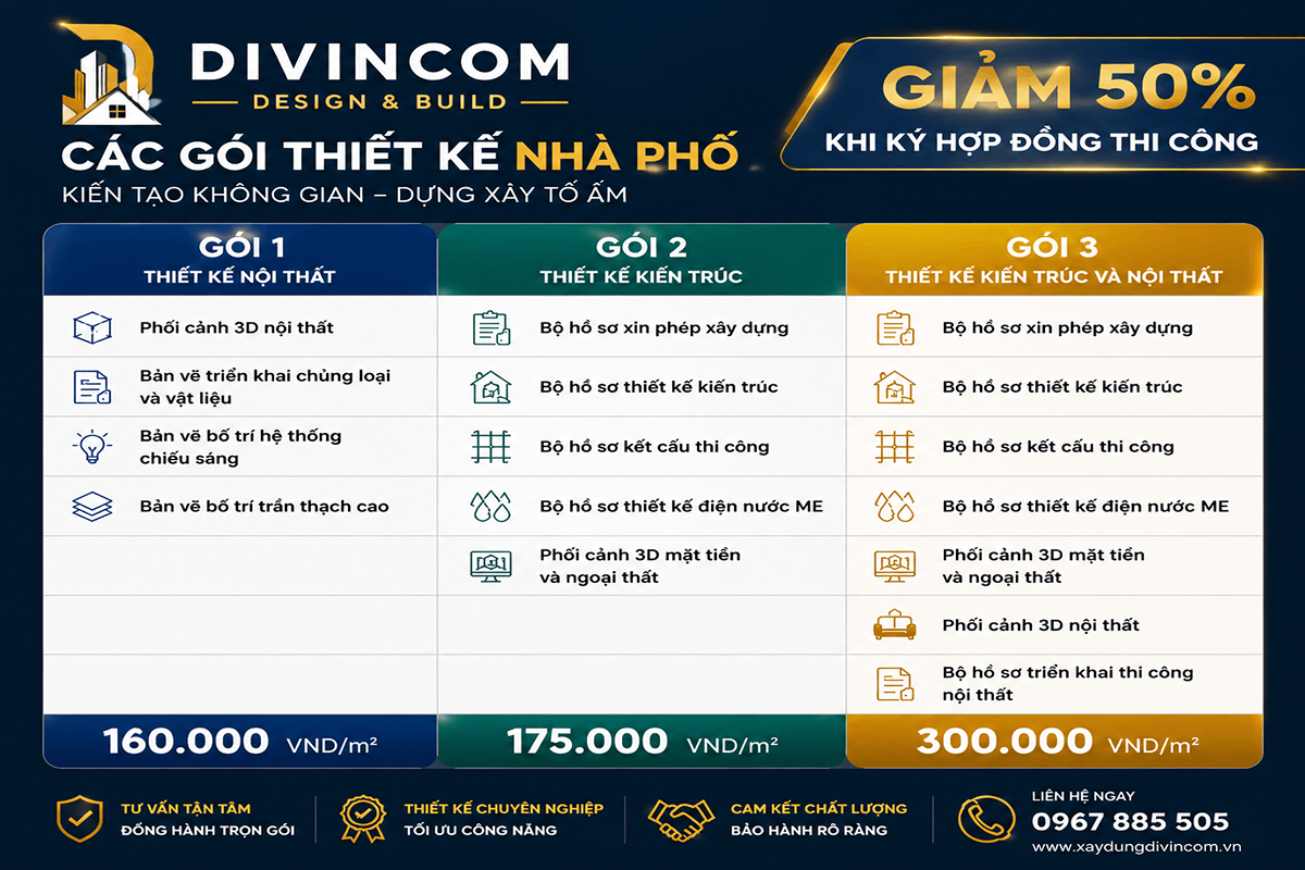 Báo giá thiết kế nhà Đà Nẵng tại DIVINCOM