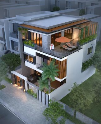 Các phong cách thiết kế nhà 3 tầng có sân thượng