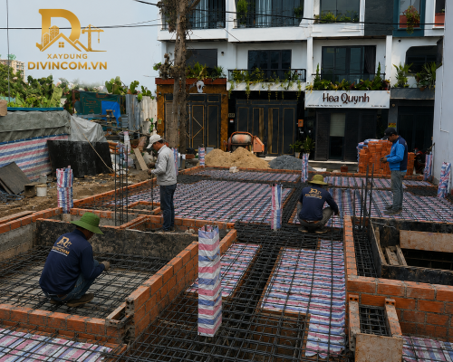 Thi công phần thô nhà phố tại Thanh Khê