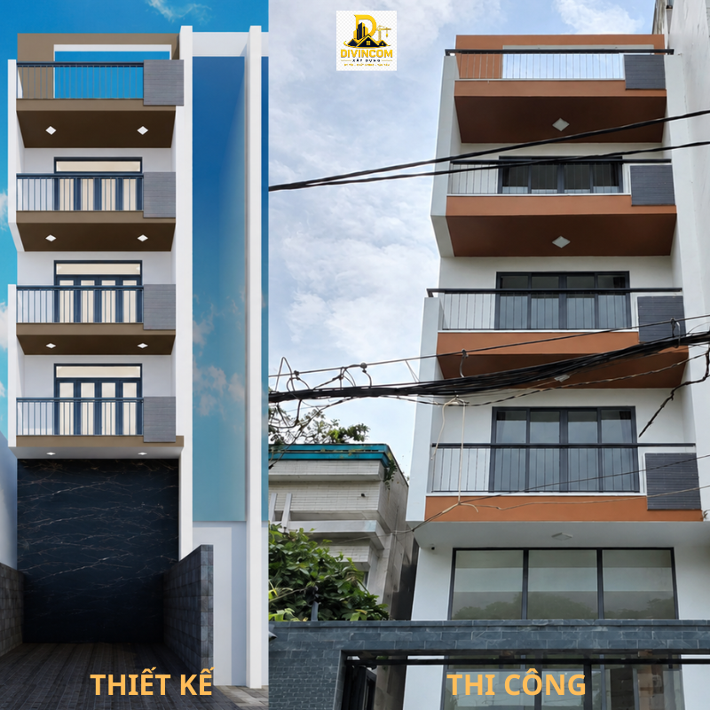 Công trình xây nhà phần thô Đà Nẵng tại DIVINCOM