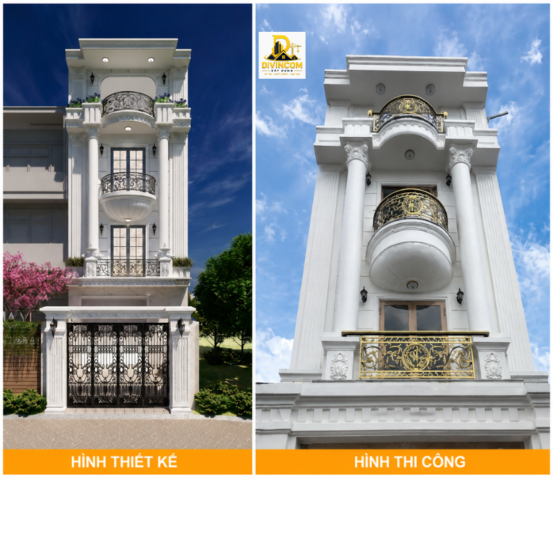 Dự án xây nhà phần thô DIVINCOM thực tế